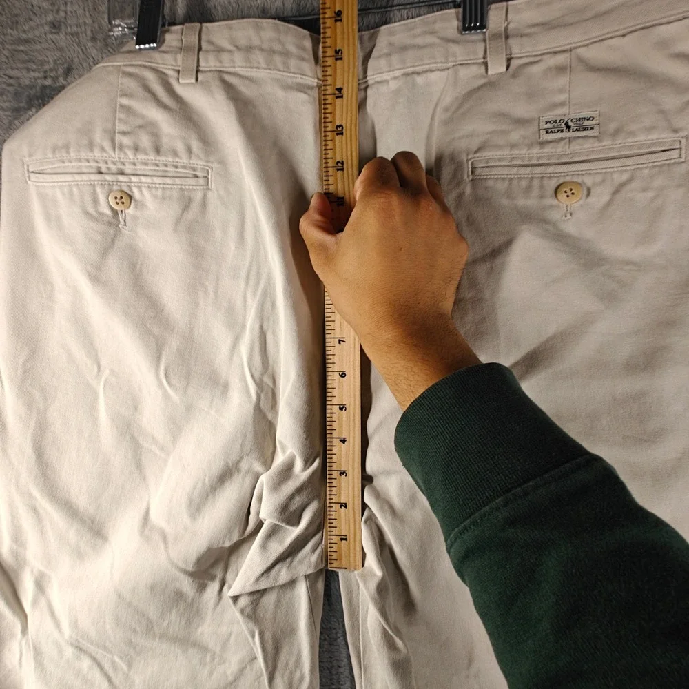 Vintage USA Polo Ralph Lauren Hammond Pant Mens 36x31 Stone Pleated Chino Andrew